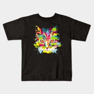 Cool pop art cat Kids T-Shirt